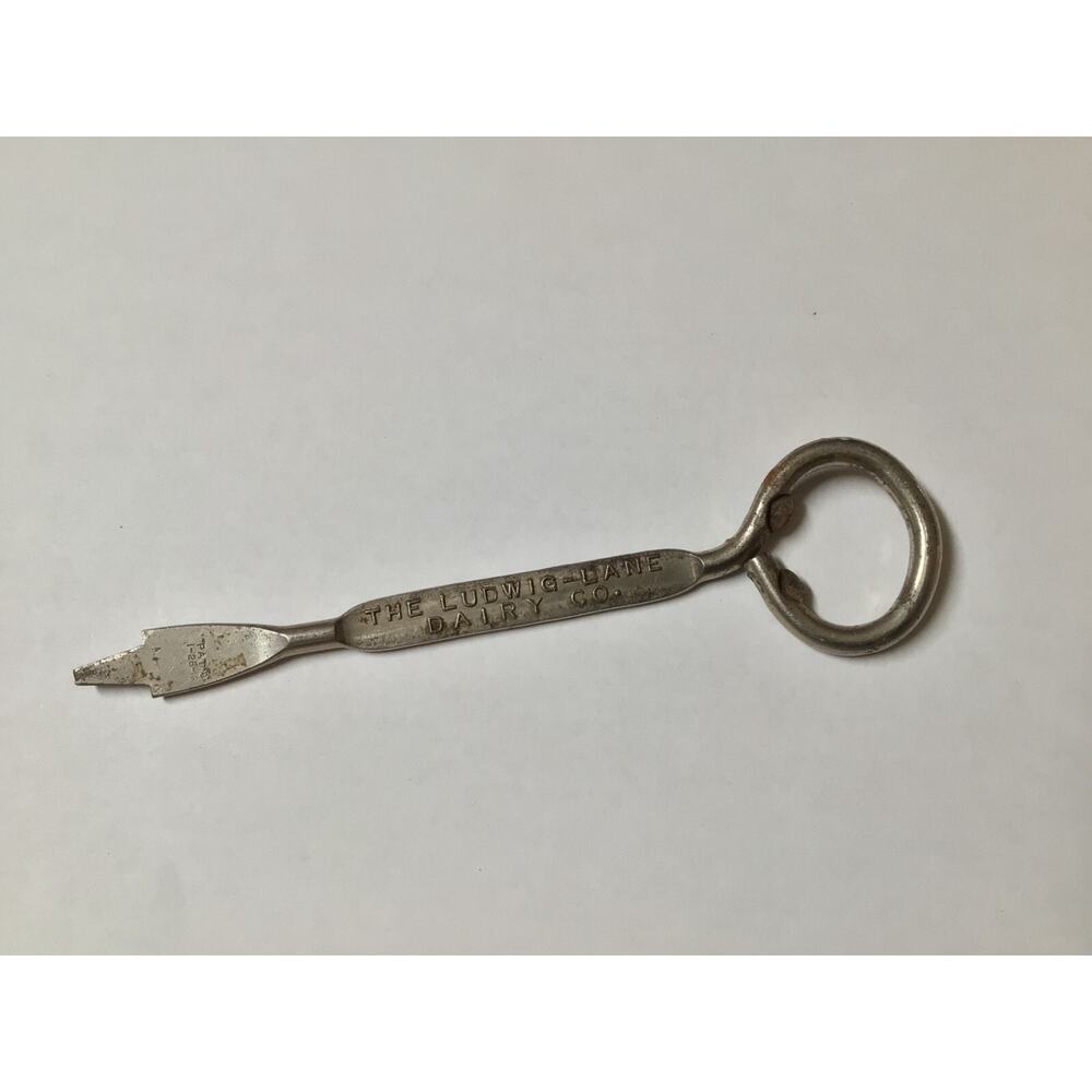 Vtg Ludwig Lane Dairy Bottle Opener Can Punch Pick Toledo Ohio Advertising 13B